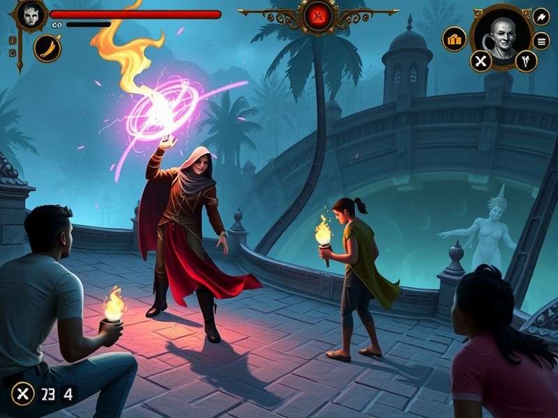 Indian players enjoying Realm Of Dark Sorcery during a community event